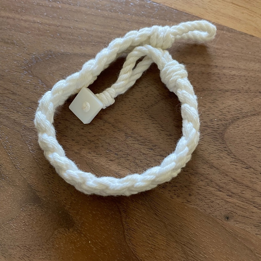 Beach Style White Braided Bracelet